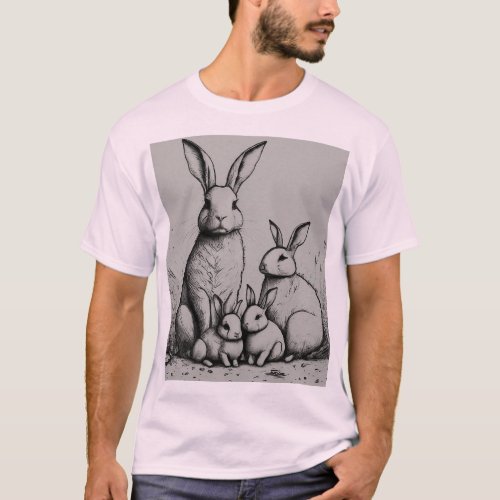 Bunny Bonds A Portrait of Family Hop_piness T_Shirt