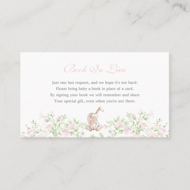 Bunny Book In Lieu, game Business Card (Front)