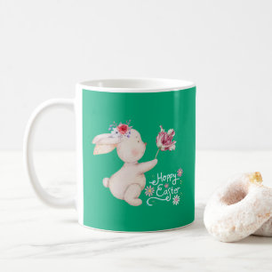 Bunny Bouquet of Flowers Coffee Mug