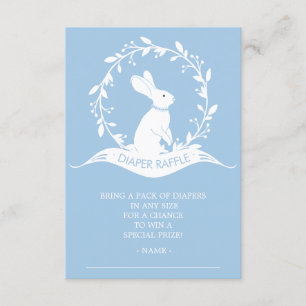 Bunny Boys Baby Shower Diaper Raffle Ticket Invitation