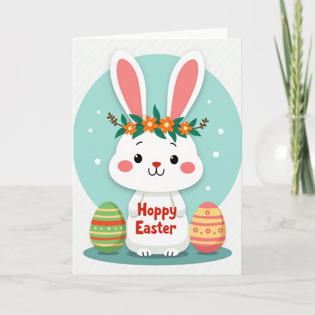 Bunny Bright Springtime Card (Front)