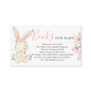 Bunny Bring a Book for girl Card