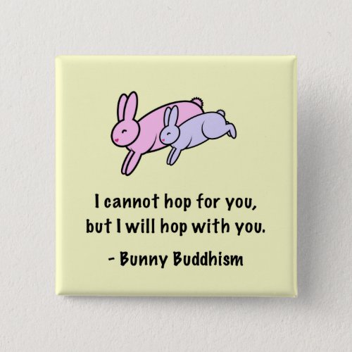 Bunny Buddhism Hop with You Button