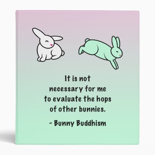 Bunny Buddhism Hops of Other Bunnies Binder