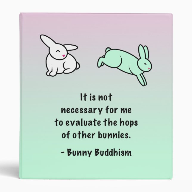 Bunny Buddhism "Hops of Other Bunnies" Binder (Front)