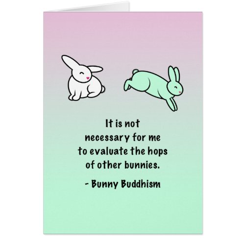 Bunny Buddhism Hops of Other Bunnies Card