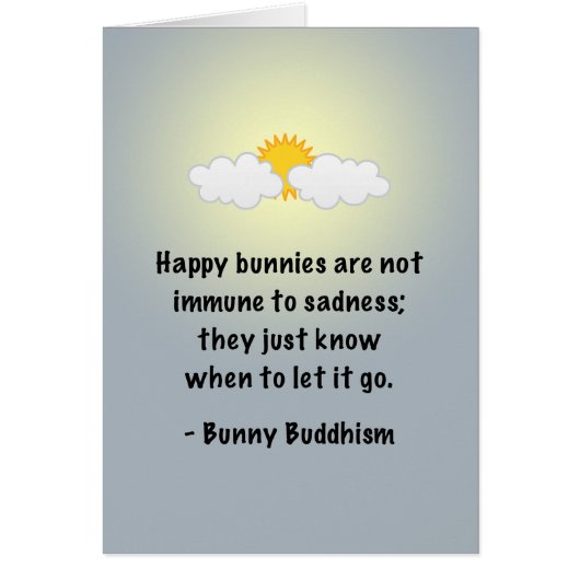 Bunny Buddhism "Let It Go" Cards (Front)