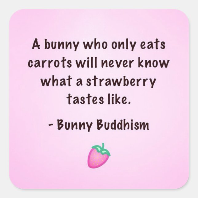 Bunny Buddhism "Taste of a Strawberry" Stickers (Front)