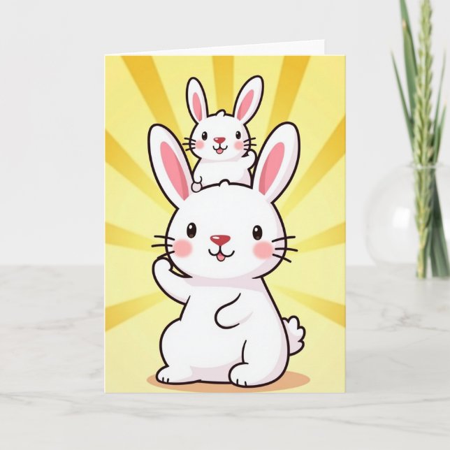 Bunny Buddies Happy Card (Front)