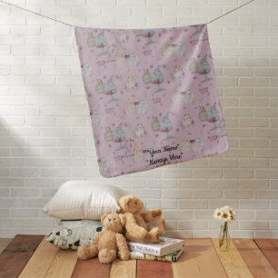 Bunny Buddies print Fleece Blanket