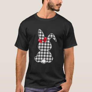 Bunny Buffalo Black Plaid Prin Happy Easter Day Wo T-Shirt