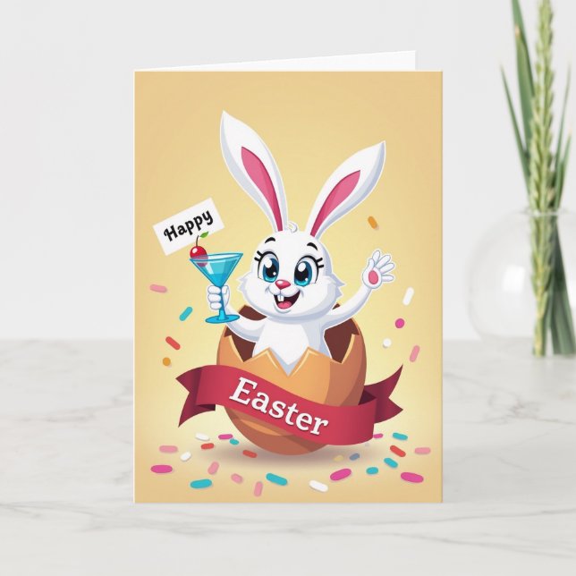 Bunny Burst Easter Joy Card (Front)