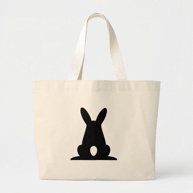 Bunny Butt Large Tote Bag (Front)