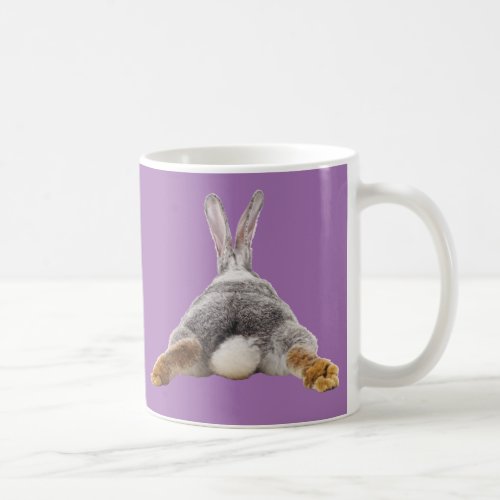 Bunny Butt Tail Cute Easter Purple Mug