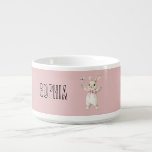 Bunny Butterfly Blush Pink   Bowl