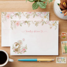 Bunny, Butterfly, Pink Flowers, First Birthday