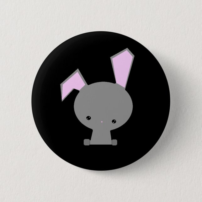 Bunny Button Pin Kawaii Cute (Front)