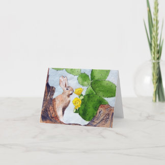 Bunny Cactus Card