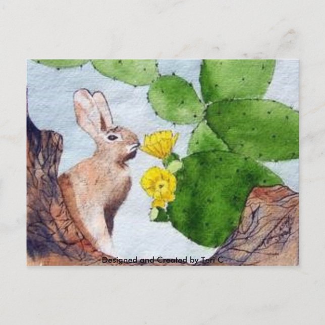 Bunny Cactus Postcard (Front)