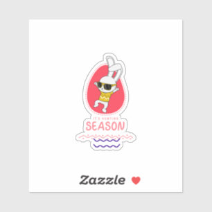 Bunny Cartoon Cute Animal Hunting Rabbit Sticker
