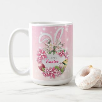 Bunny Celebrates Easter Day Coffee Mug