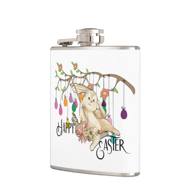 Bunny Celebrates Easter Day Flask (Left)