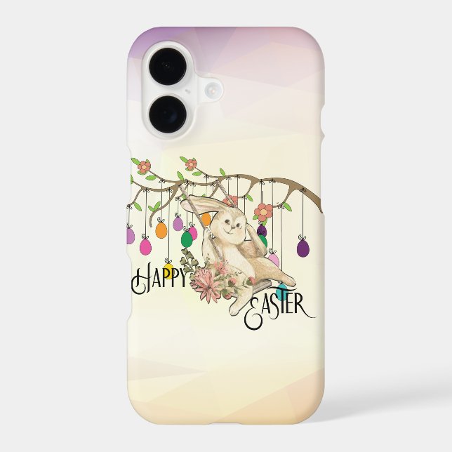 Bunny Celebrates Easter Day Iphone Case (Back)