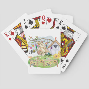 Bunny Celebrates Easter Day Poker Cards