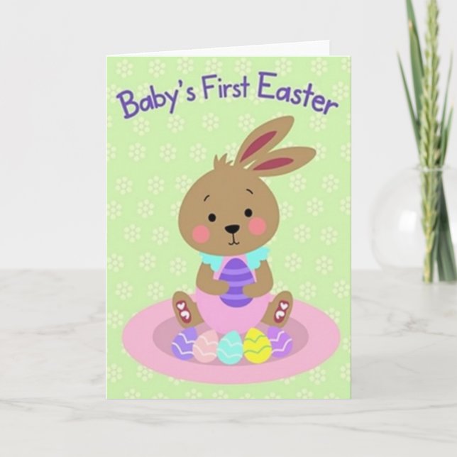 Bunny Celebration Egg Day Card (Front)