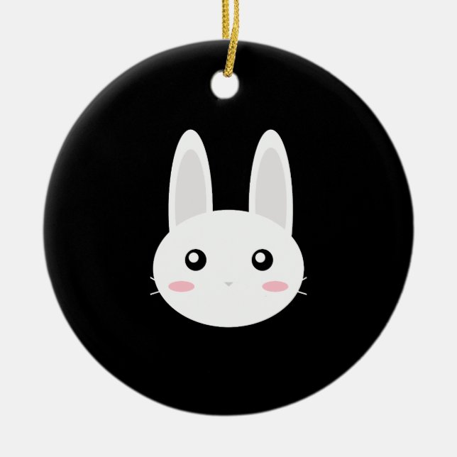 Bunny Ceramic Ornament (Front)