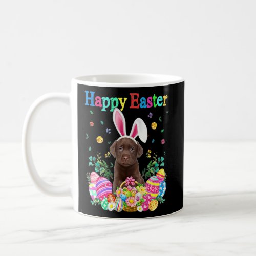 Bunny Chocolate Labrador Dog Happy Easter Eggs  Coffee Mug