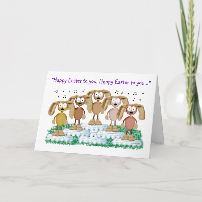 Bunny chorus holiday card (Front)