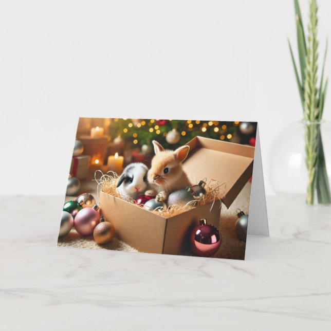 Bunny Christmas card (Front)