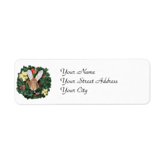 Bunny Christmas Label