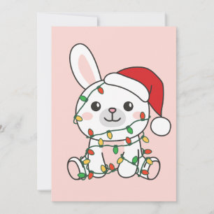 Bunny Christmas Winter Animals Holiday Bunnies Card