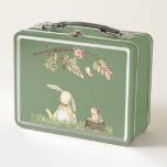 Bunny Collection Metal Lunchbox<br><div class="desc">Add a pop of color to your baby nursery with this lunch box turned storage container. Keep your pacifiers in one place,  use for cotton buds,  tissues and cotton wool,  the sky is the limit.</div>
