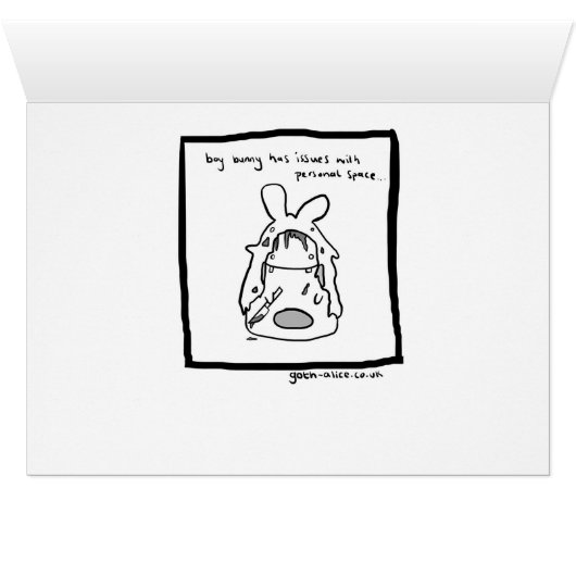 Bunny Comic Card - punchline inside (Inside Horizontal (Bottom))
