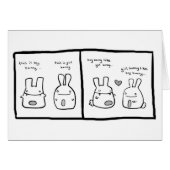 Bunny Comic Card - punchline inside (Front Horizontal)