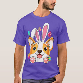 Bunny Corgi Easter Rabbit Ears Corgi Lover Egg Hun T-Shirt