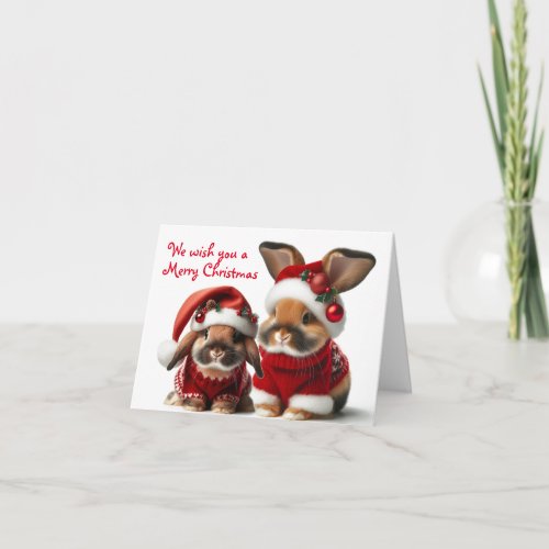 Bunny Couple Christmas Card