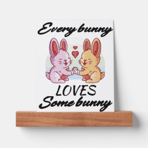 Bunny Couple Love Heart Peace Easter Lovers Picture Ledge
