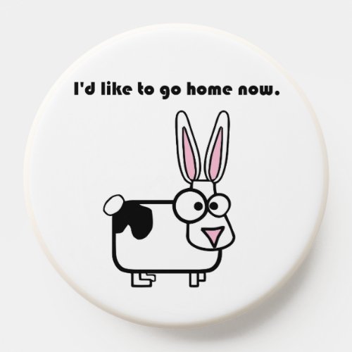 Bunny Cow Want to Go Home Funny Cartoon PopSocket