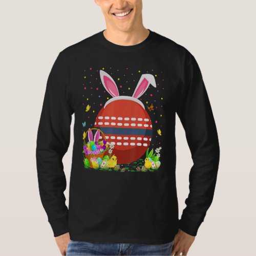 Bunny Cricket Easter Egg Hunt   Cricket Easter Sun T_Shirt
