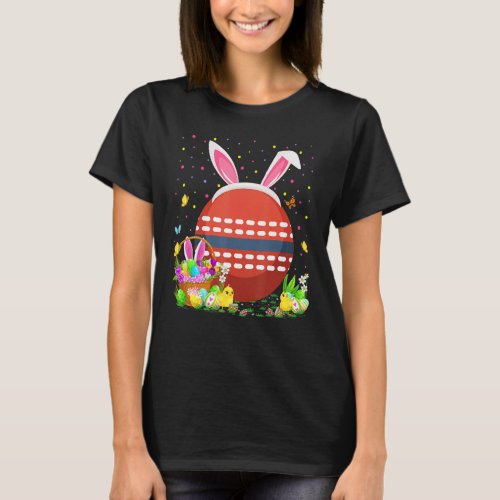 Bunny Cricket Easter Egg Hunt   Cricket Easter Sun T_Shirt