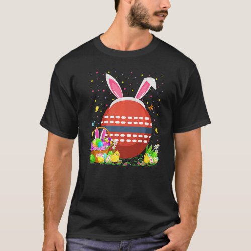 Bunny Cricket Easter Egg Hunt  Cricket Easter Sund T_Shirt