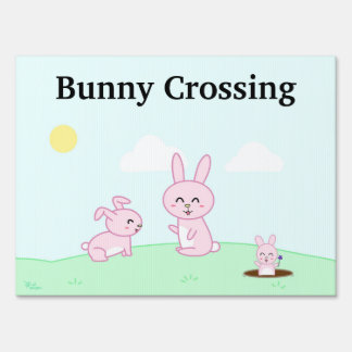 Bunny Crossing Sign