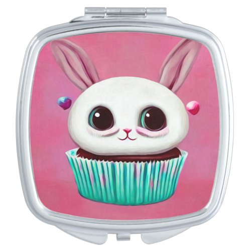 Bunny Cupcake Compact Mirror