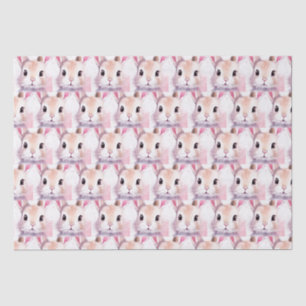 Bunny Cute Watercolor Pink baby shower Tissue Paper