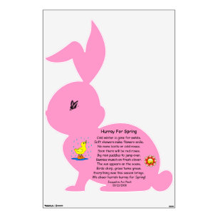 Bunny Decal With Poem