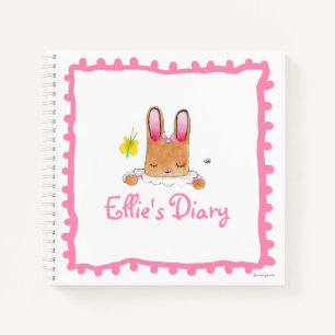 Bunny Diary 8.5" x 8.5" Spiral Notebook